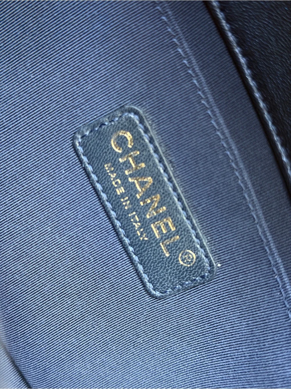 CHANEL Metallic Cube Embossed Lambskin Boy Flap Bag
